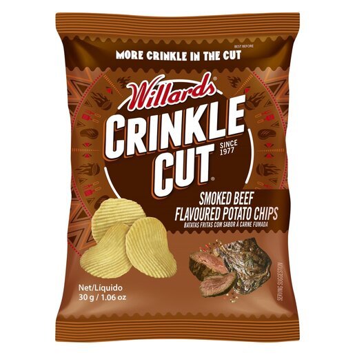 Willards Crinkle CutBeef Potato Chips 120g - fresh grocery product