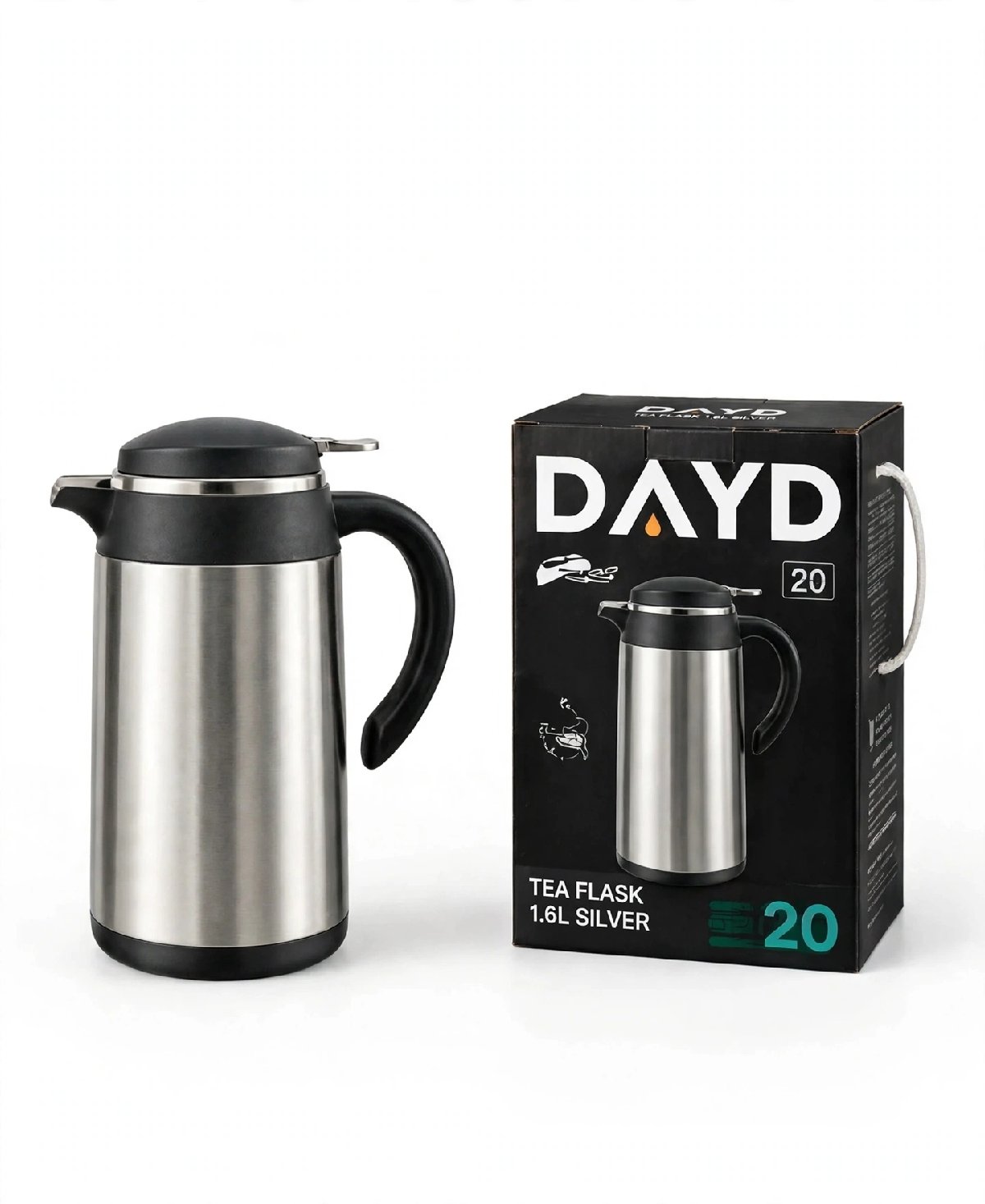 Tea Flask 1.6L Silver - fresh grocery product